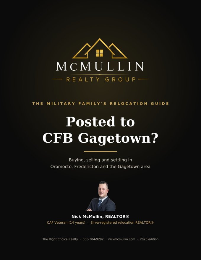 Cover of Posted to CFB Gagetown, the military family's relocation guide by Nick McMullin